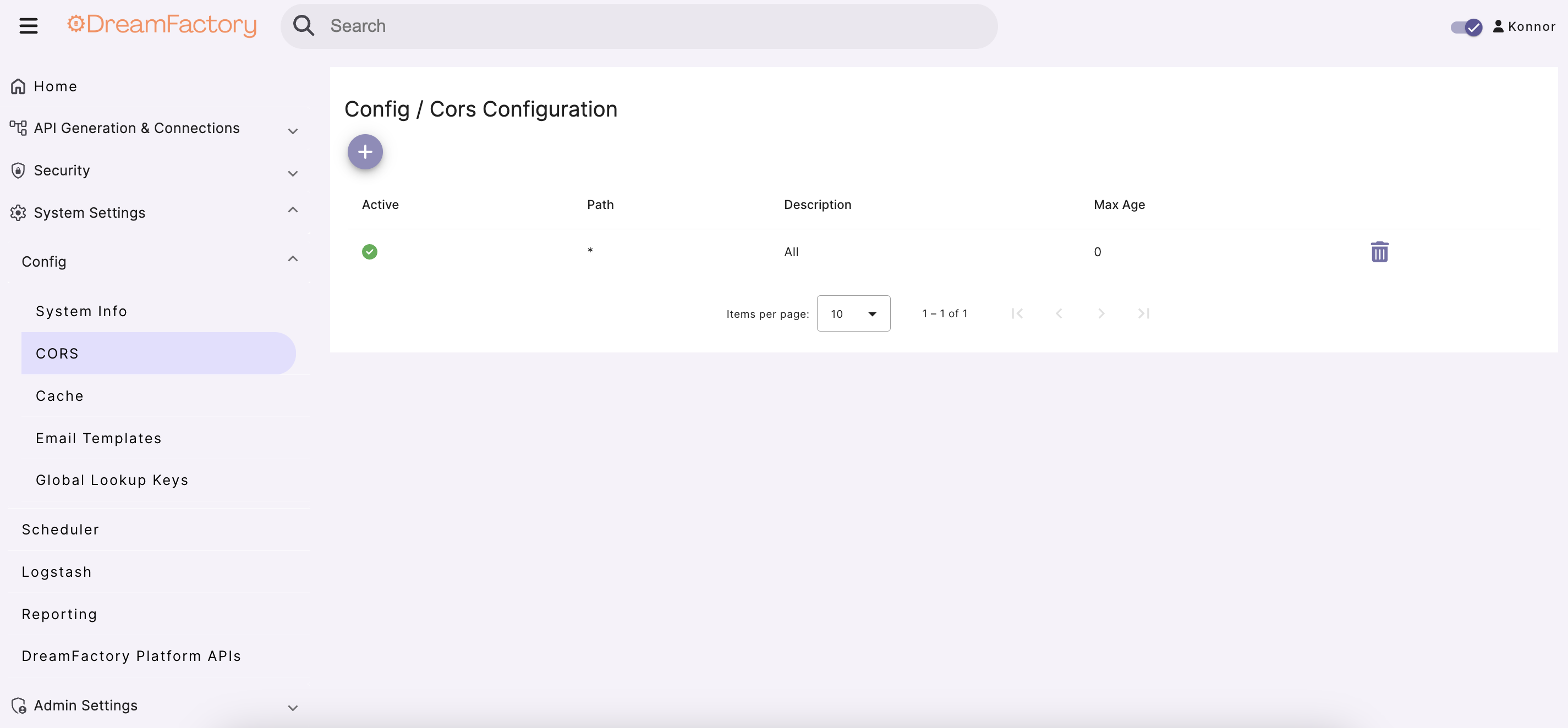cors config creation